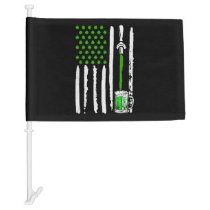 American Flag St. Patrick's Day Drinking Shamrock