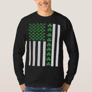 American Flag St Patricks Day Vintage Irish Lucky T-Shirt