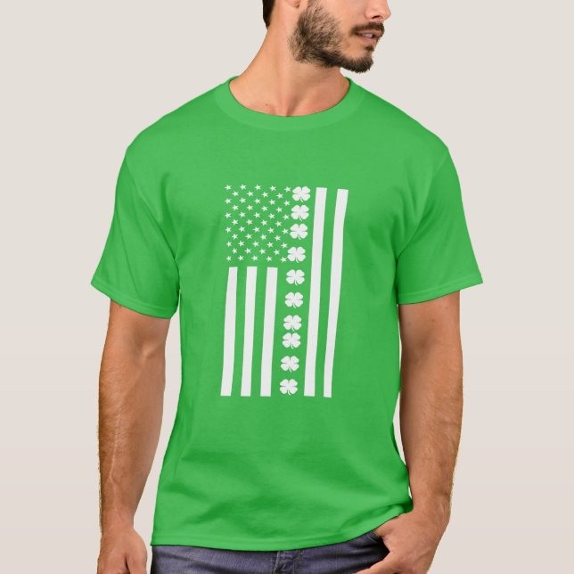 American Flag St Pattys Day St Patricks Day 2022 A T-Shirt (Front)