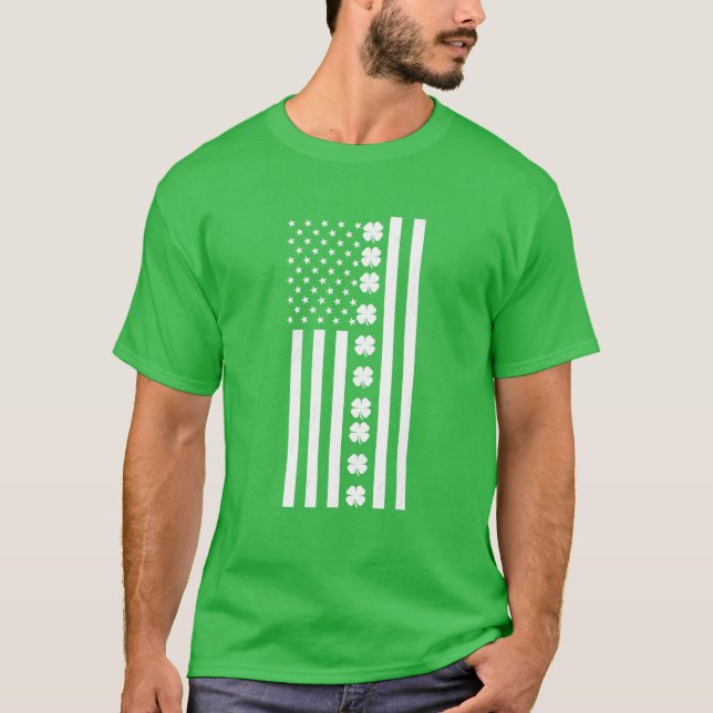 American Flag St Pattys Day St Patricks Day 2022 A T-Shirt (Front)