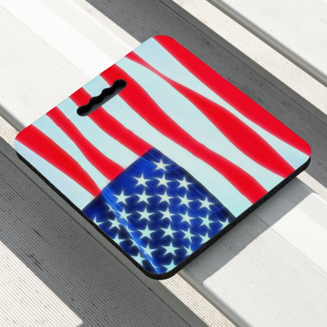 American Flag Stadium Seat Cushion (In Situ)