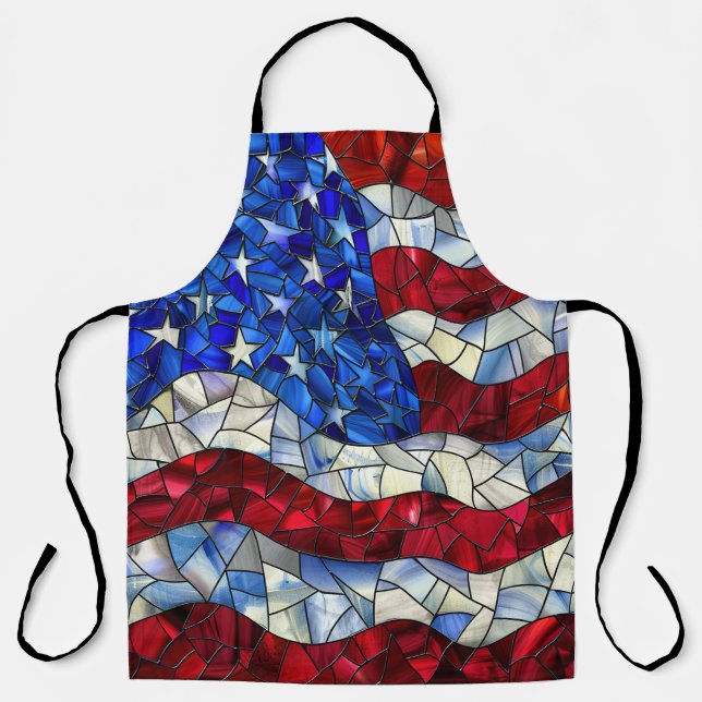 American Flag Stained Glass Apron (Front)