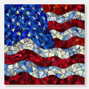 American Flag Stained Glass Foam Board