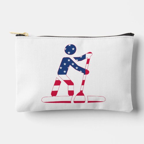 American Flag Stand Up Paddle Boarder Accessory Pouch