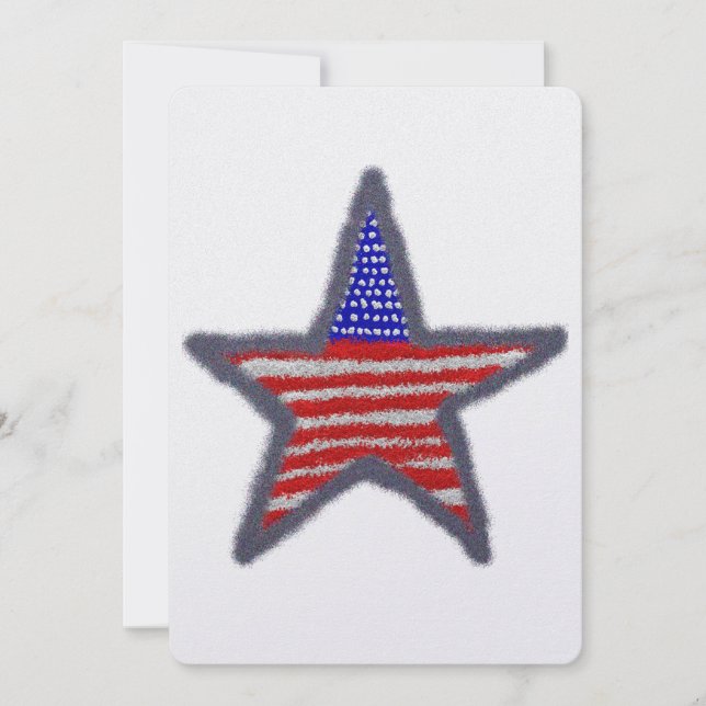 American Flag star Holiday Card (Front)