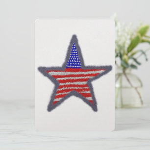 American Flag star Invitation