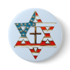 American Flag Star of David With Cross