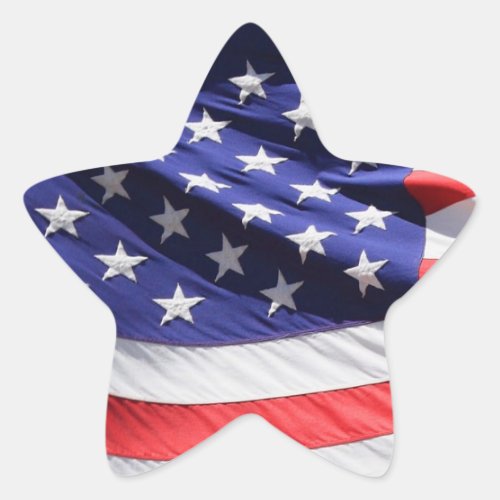 American Flag star_shaped sticker