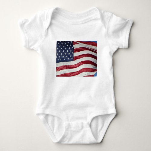 American FlagStar Spangled Banner red white blue Baby Bodysuit