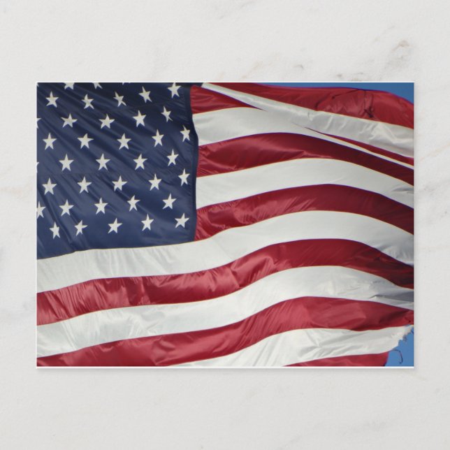 American Flag,Star Spangled Banner red white blue Postcard (Front)