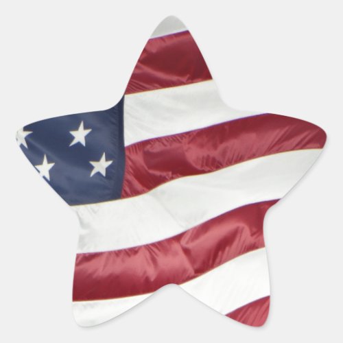 American FlagStar Spangled Banner red white blue Star Sticker