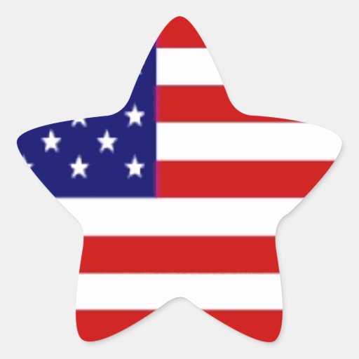 American Flag Star Sticker | Zazzle