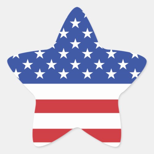 American Flag Star Sticker