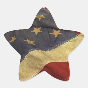 American Flag Star Sticker