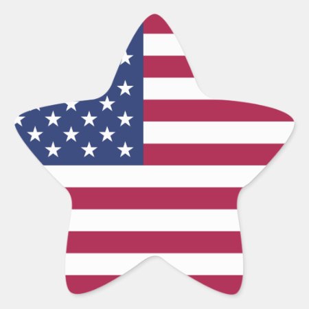 American Flag Star Sticker