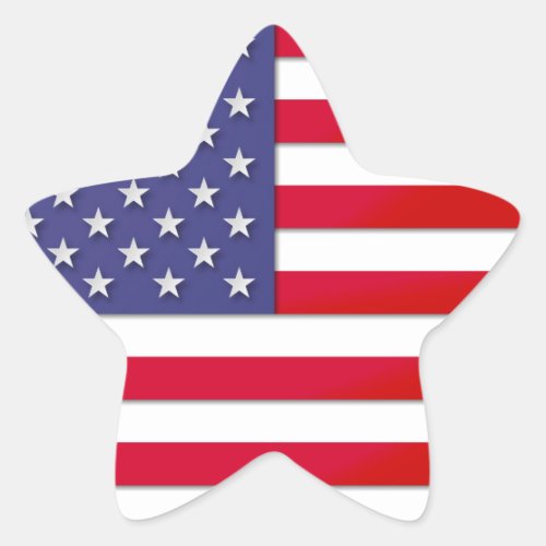 American Flag Star Sticker