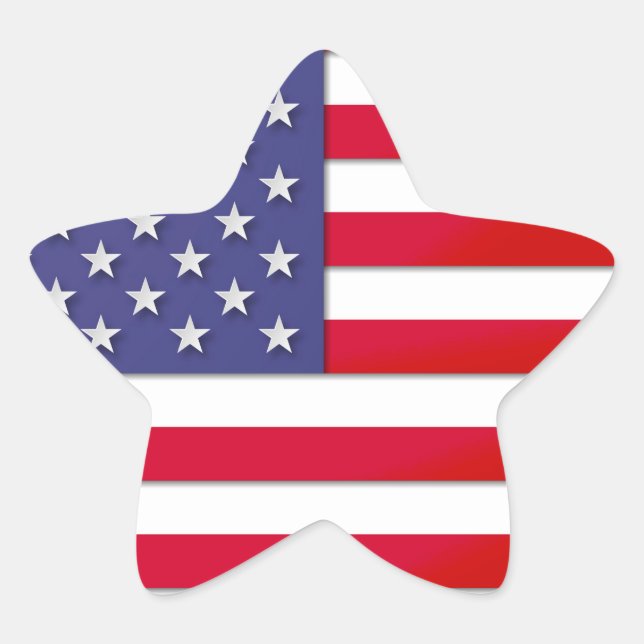 American Flag Star Sticker (Front)