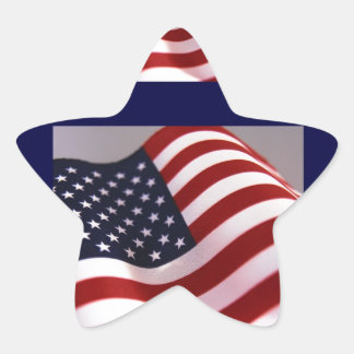 AMERICAN FLAG STAR STICKER