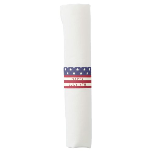 American Flag Stars and Stripes 4th of July Custom Napkin Bands