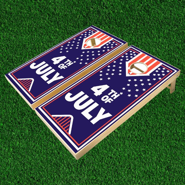 American Flag Stars And Stripes 4TH Of July Summer Cornhole Set (Creator Uploaded)