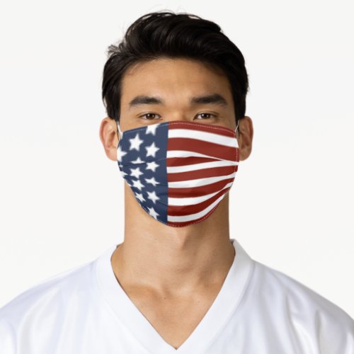 American Flag Stars and Stripes Adult Cloth Face M Adult Cloth Face Mask