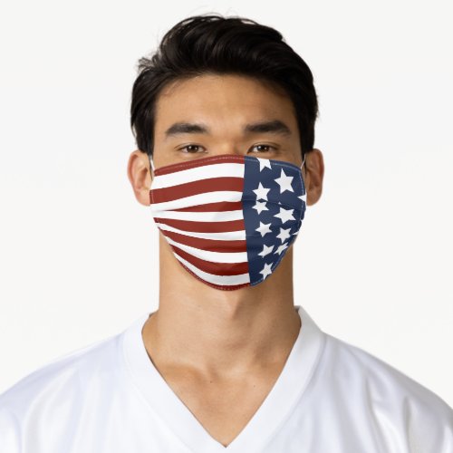 American Flag Stars and Stripes Adult Cloth Face Mask