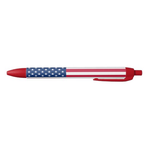 American flag stars and stripes black ink pen