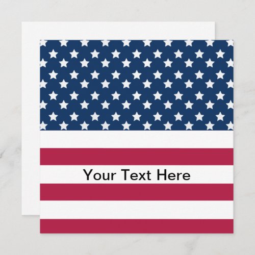 American Flag Stars And Stripes Card
