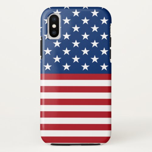 American Flag Stars And Stripes iPhone X Case