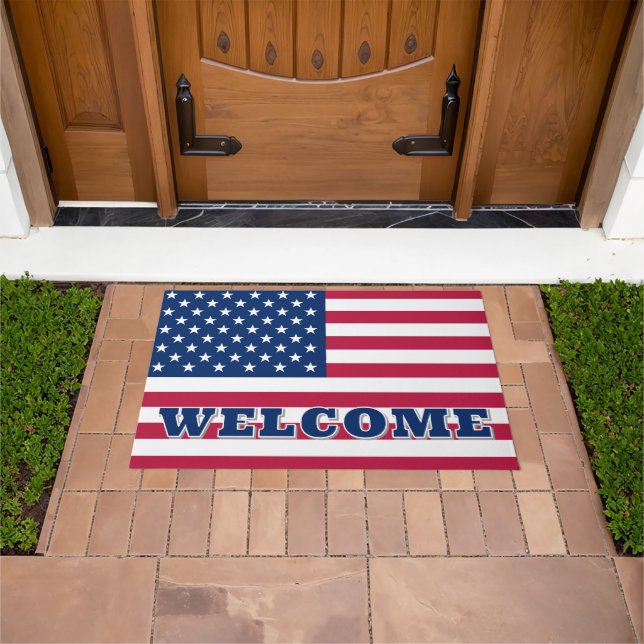 American Flag Stars and Stripes Doormat (Outdoor)