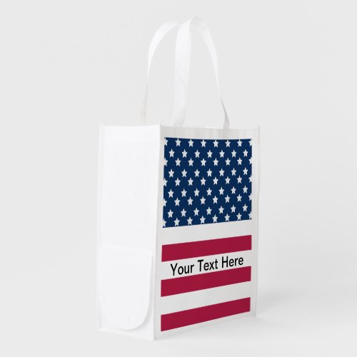 American Flag Stars And Stripes Grocery Bag