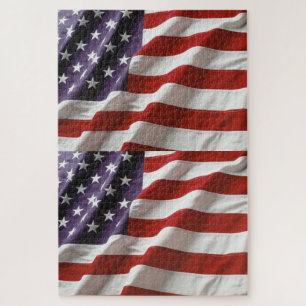 American Flag Stars and Stripes Jigsaw Puzzle