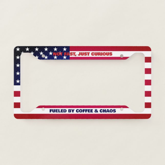 American Flag Stars and Stripes License Plate Frame (Front)