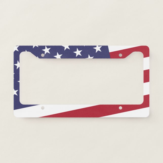 American Flag Stars and Stripes License Plate Frame (Front)
