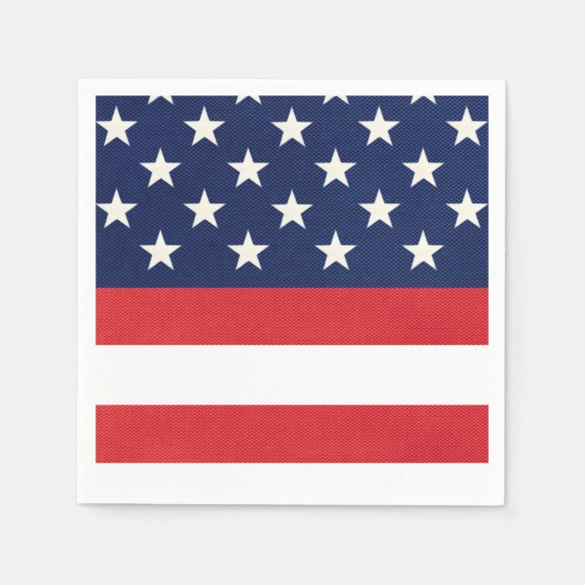 American Flag Stars and Stripes  Napkins (Front)