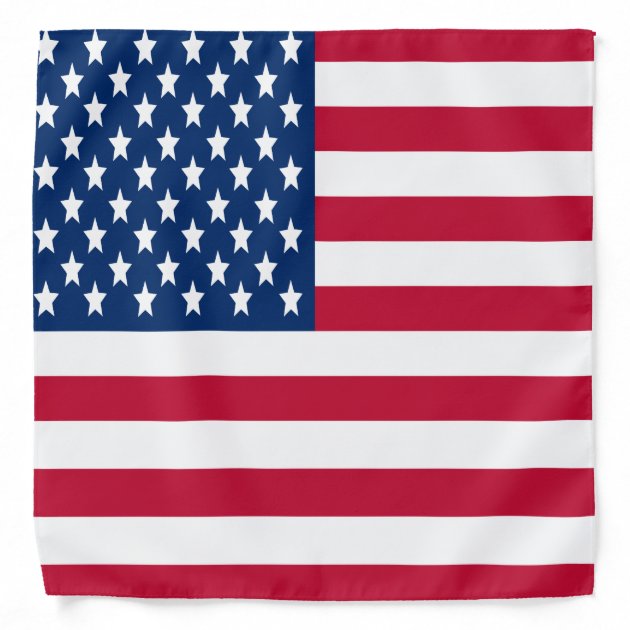 Case Of 120: Cotton Bandanas - USA Flag Design Cotton By