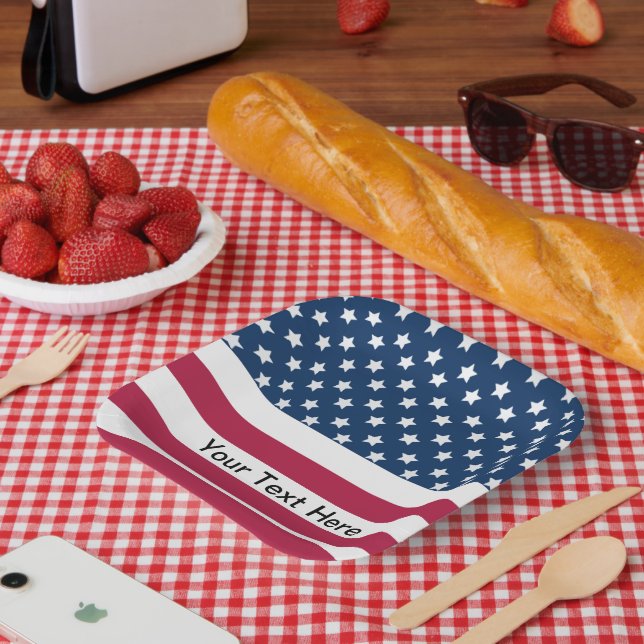 American Flag Stars And Stripes Paper Plates (Picnic)