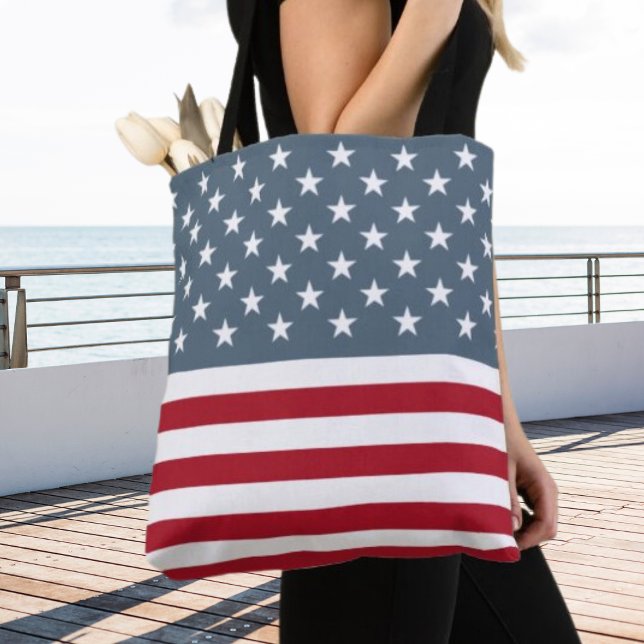 American Flag Stars and Stripes Patriotic Tote Bag (Creator Uploaded)