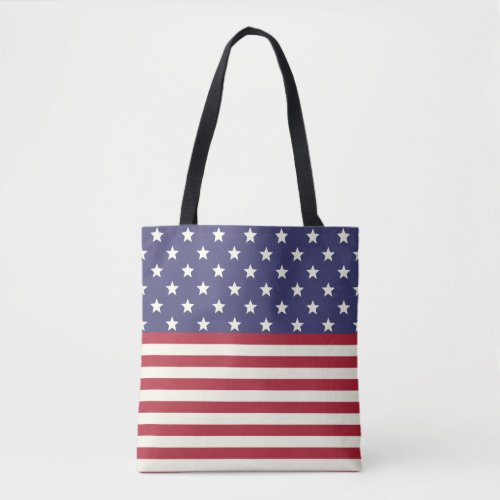 American Flag Stars and Stripes Patriotic USA Tote Bag