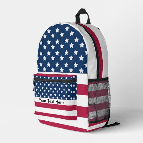 American Flag Stars And Stripes Printed Backpack