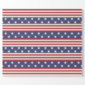 American Flag Stars and Stripes USA Patriotic Wrapping Paper (Flat)