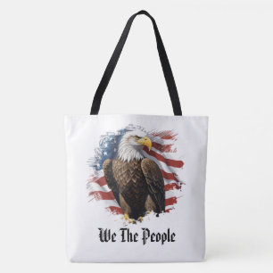 *~* American Flag Stars AP27 Eagle Patriotic Tote Bag