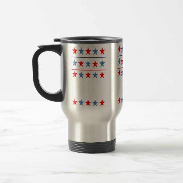 american-flag-stars-background travel mug (Left)