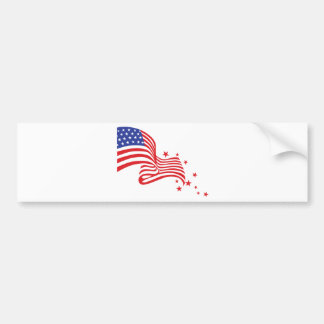 American Flag Stars Bumper Sticker
