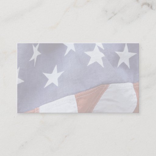 Customizable American flag stars business card