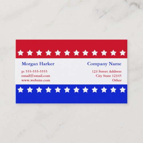 American Flag Stars Red White Blue Business Business Card