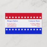 American Flag Stars Red White Blue Business Card