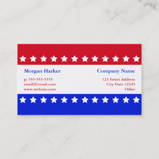 American Flag Stars Red White Blue Business Card