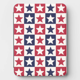 American Flag Stars Red White Blue Checkerboard Kindle Cover