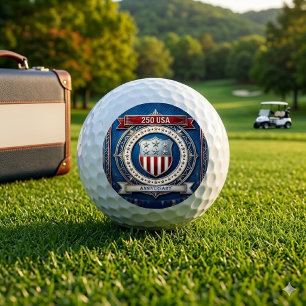 American Flag Stars & Stripes 250th Independence Golf Balls